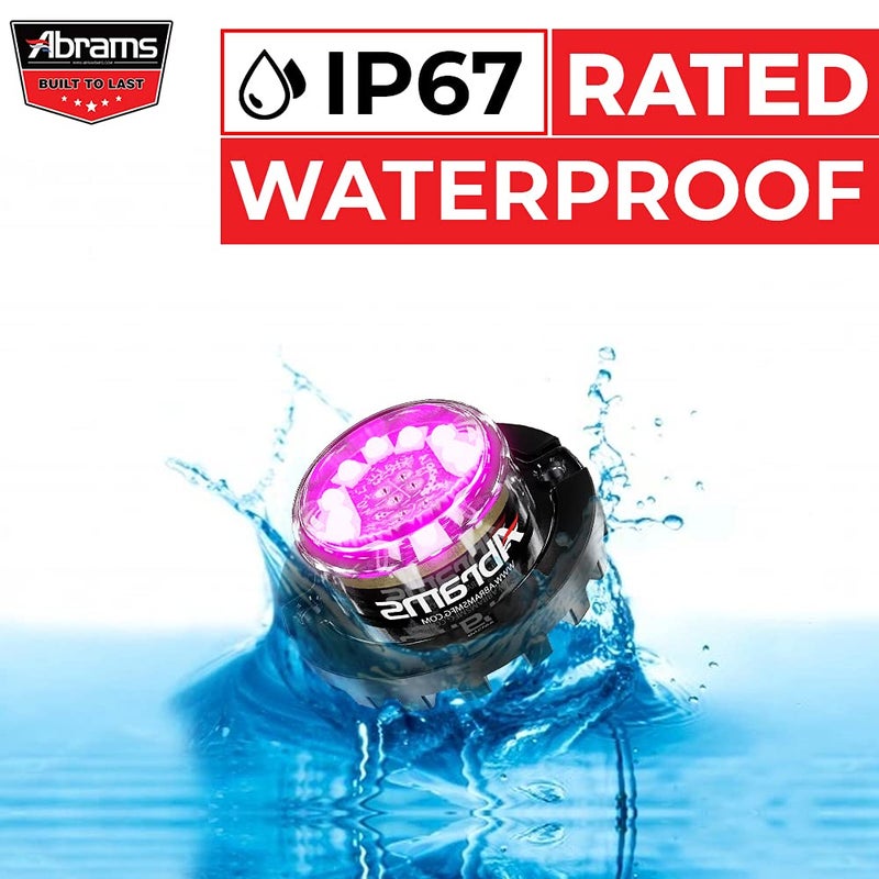 Abrams SAE Class-1 Blaster 120 (Amber/Amber) 36W - 12 LED Tow Truck Construction Vehicle LED Hideaway Surface Mount Strobe Warning Light - Image 4